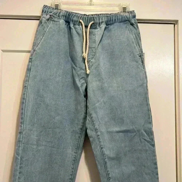 BBJ Los Angeles Hayley drawstring blue jean joggers size medium. - Picture 5 of 11